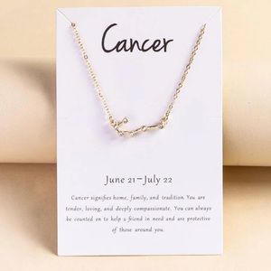💎 Cancer zodiac rhinestone pendant necklace